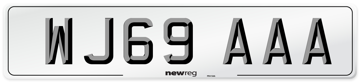 WJ69 AAA Number Plate from New Reg